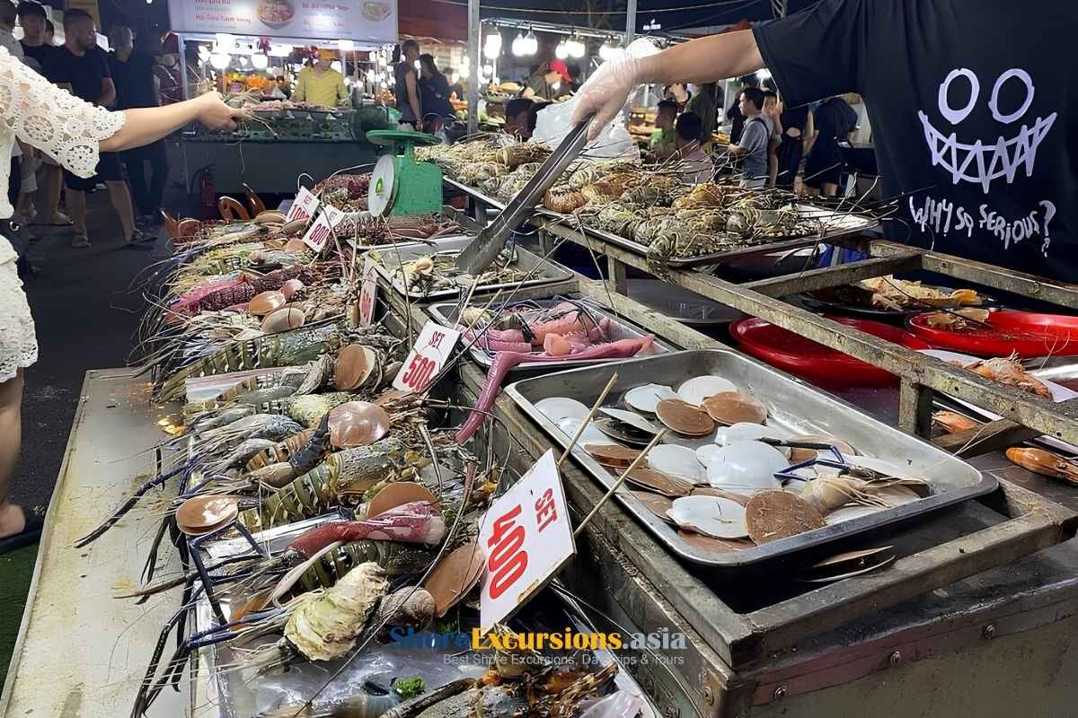 Busy local seafood markets