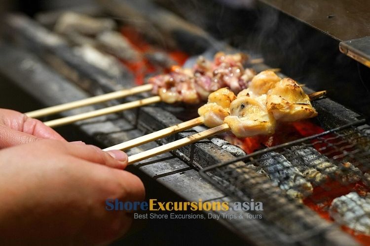 Charcoal-Grilled Jidori Chicken - shore excursions Aburatsu