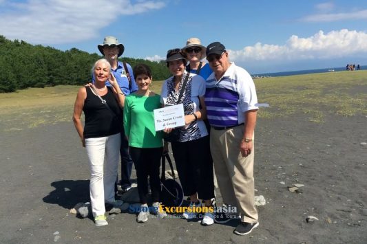 Cruise guests on Shimizu highlights tour