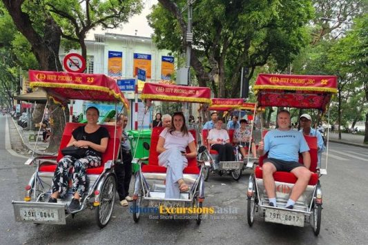 Cyclo Tour on Hanoi shore excursions