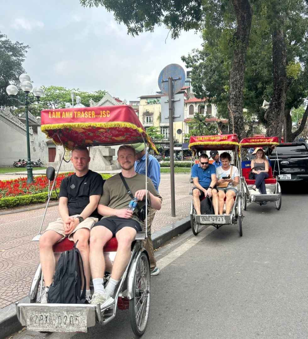 Cyclo tour on Hanoi shore excursions