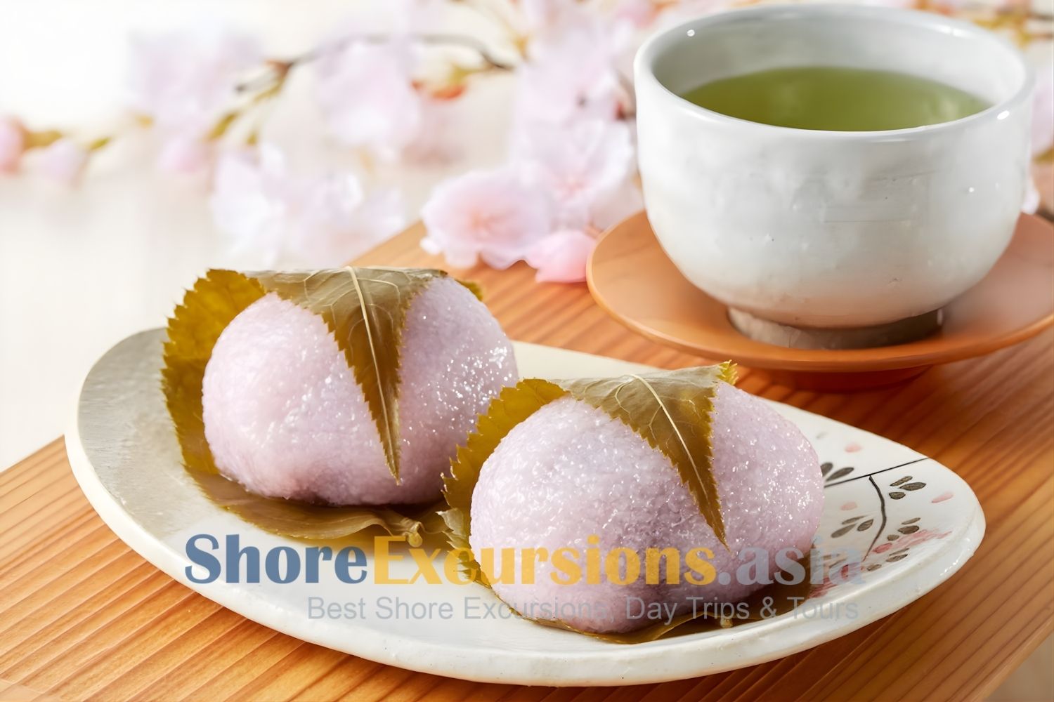 Food and drink on Osaka cherry blossom festival