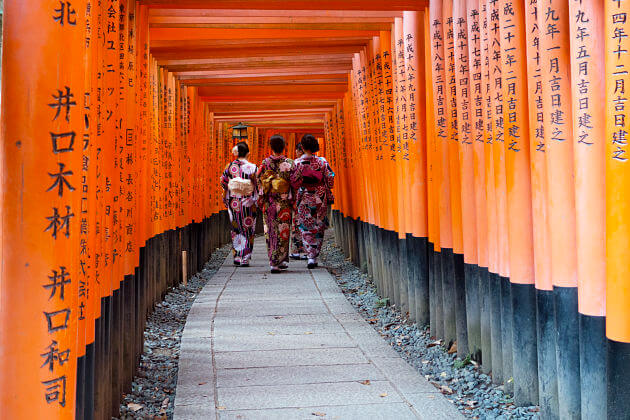 Fushimi Inari Taisha Shrine attraction Kyoto tours from Kobe port