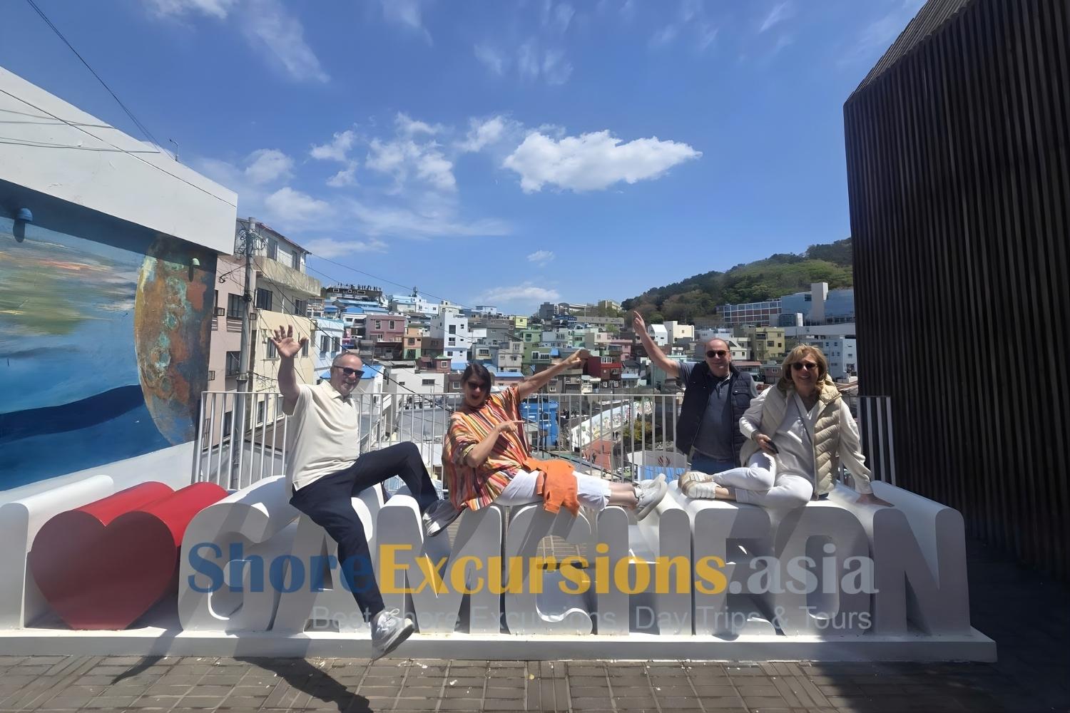 Guests on Busan shore excursions