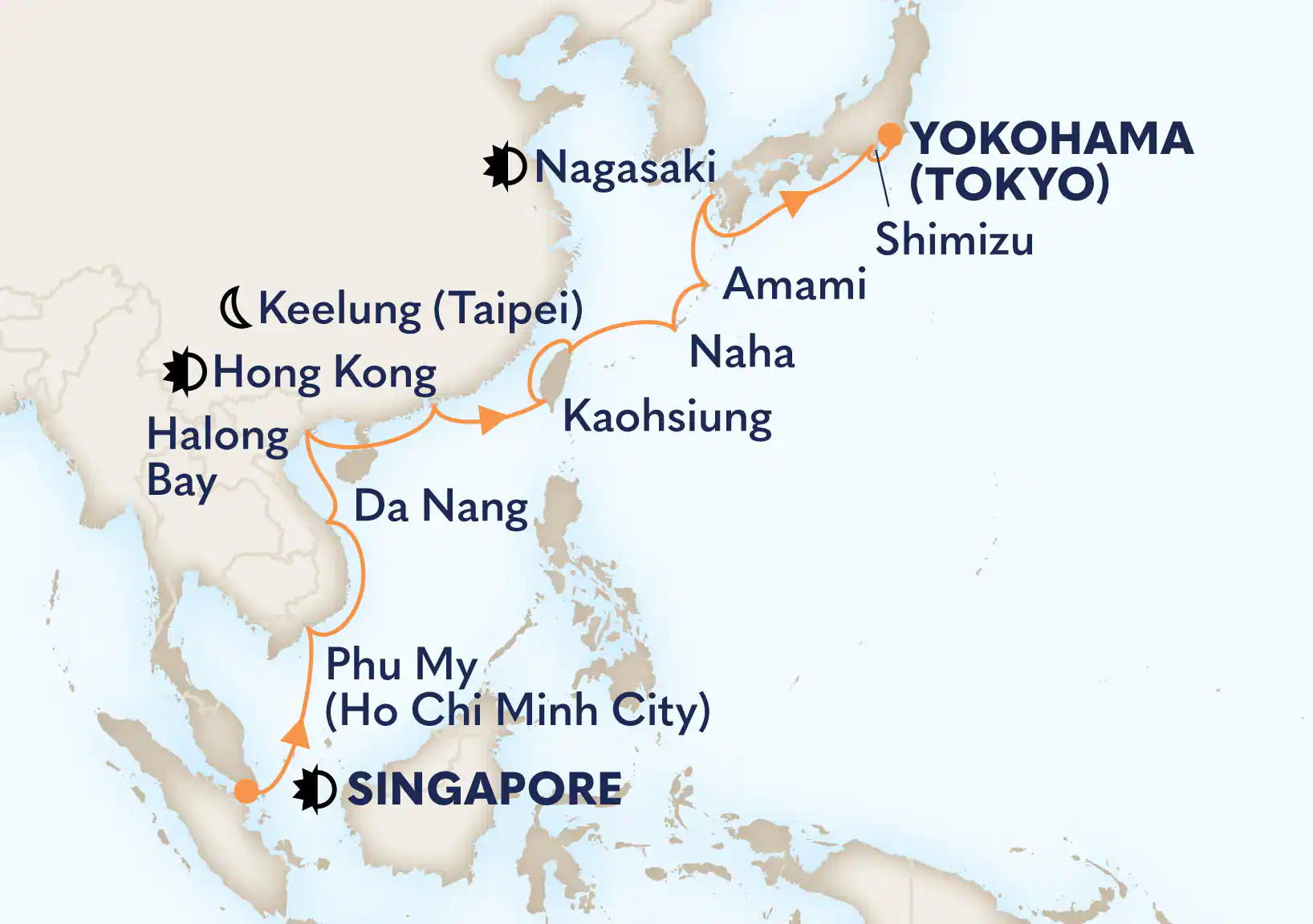 HAL Volemdam Cruise Itinerary March 24