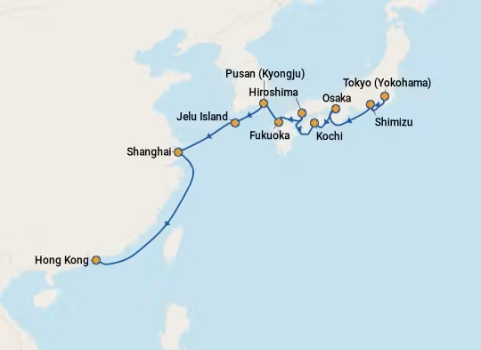 HAL Westerdam shore excursions - Itinerary Nov 08
