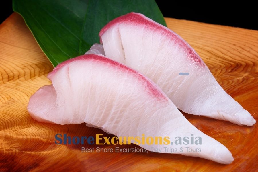 Hamachi Sashimi on Omaezaki cruise excursions