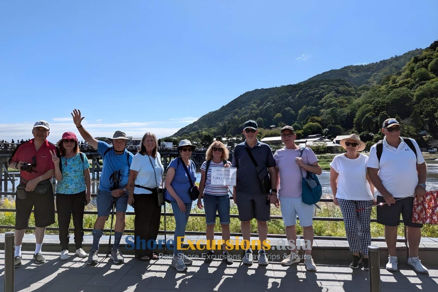 Happy guests on Maizuru shore excursions