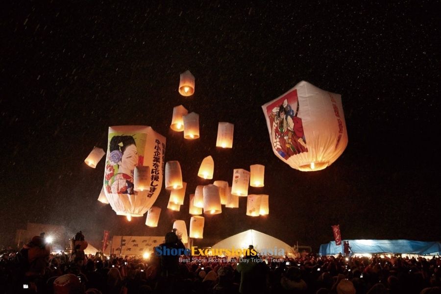 Kamihinokinai Paper Balloon festival in Japan
