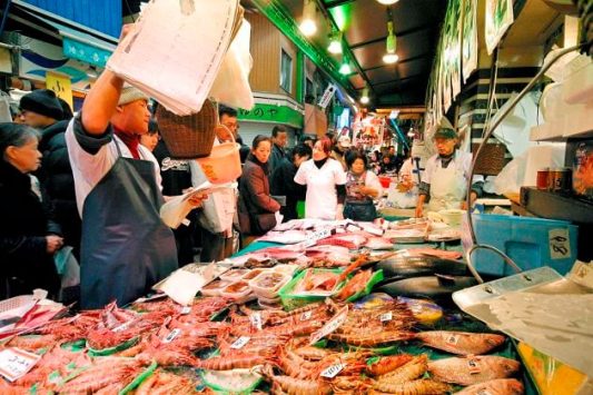 Karato fish market Kitakyushu shore excursions