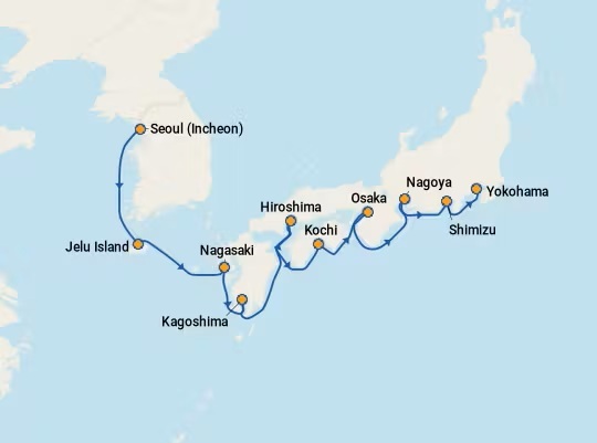 NCL Jade shore excursions - Itinerary Nov 21