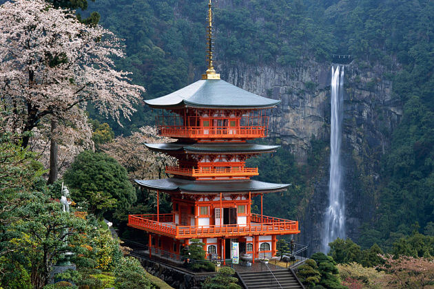 Nachi Falls Taisha Shrine Japan unusual beautiful places