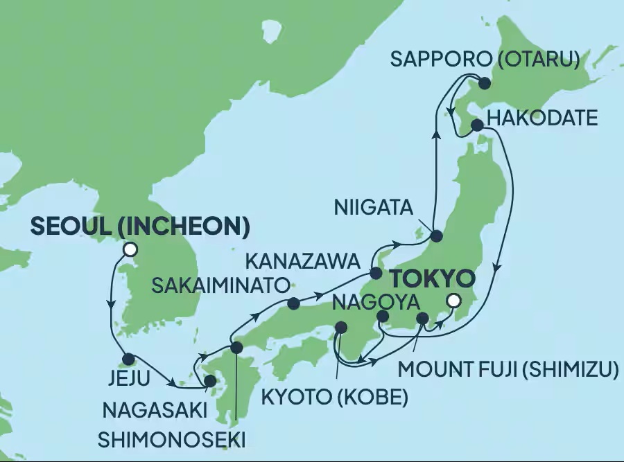 Norwegian Spirit Itinerary Oct 19