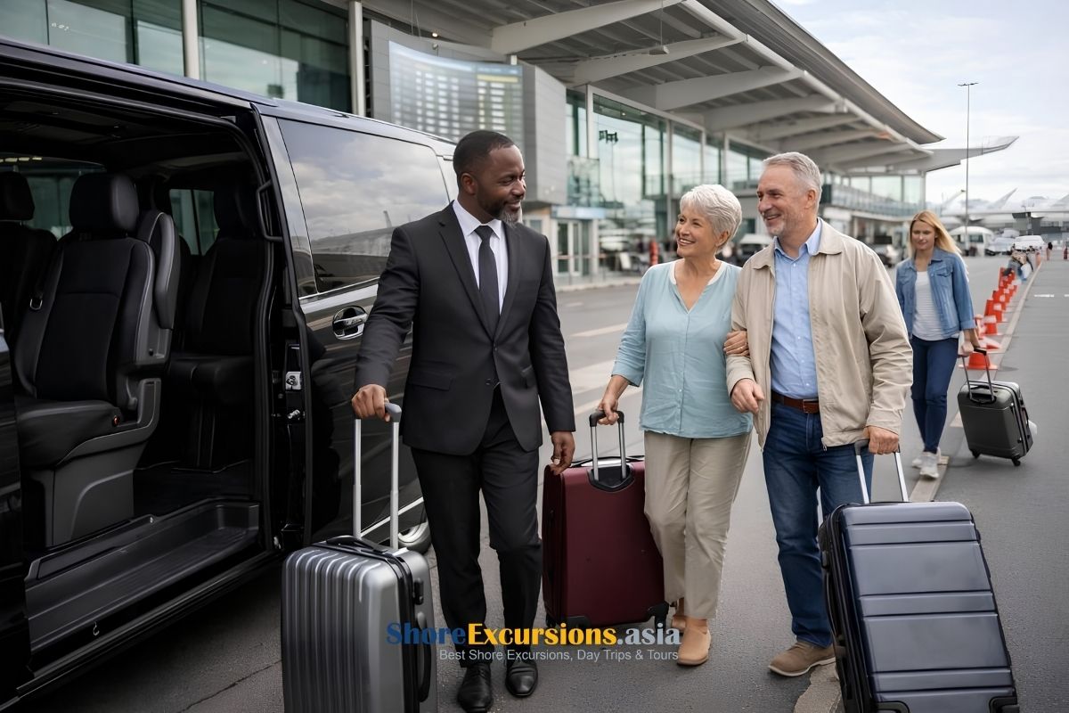 Private chauffeur airport transfer for luxury senior travel