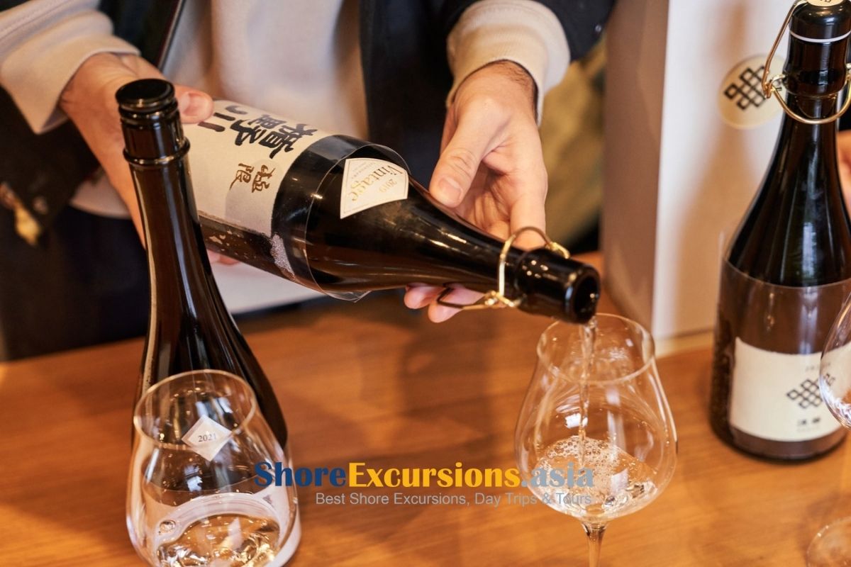 Sake tasting on Sakata shore tours