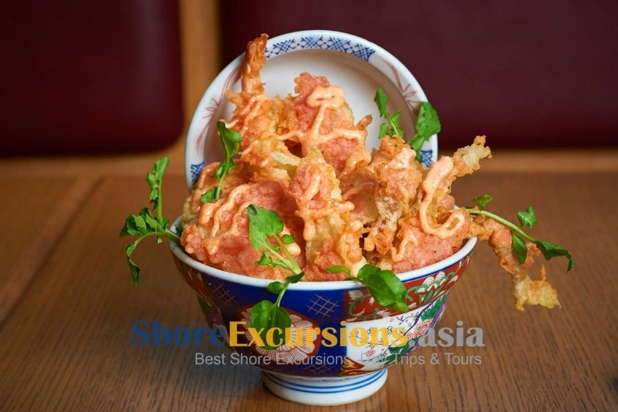 Sakura Ebi Tempura on Omaezaki cruise tours