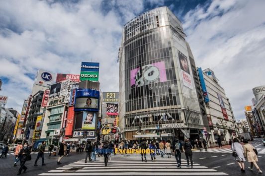 Shibuya Scramble Intersection on shore excursions