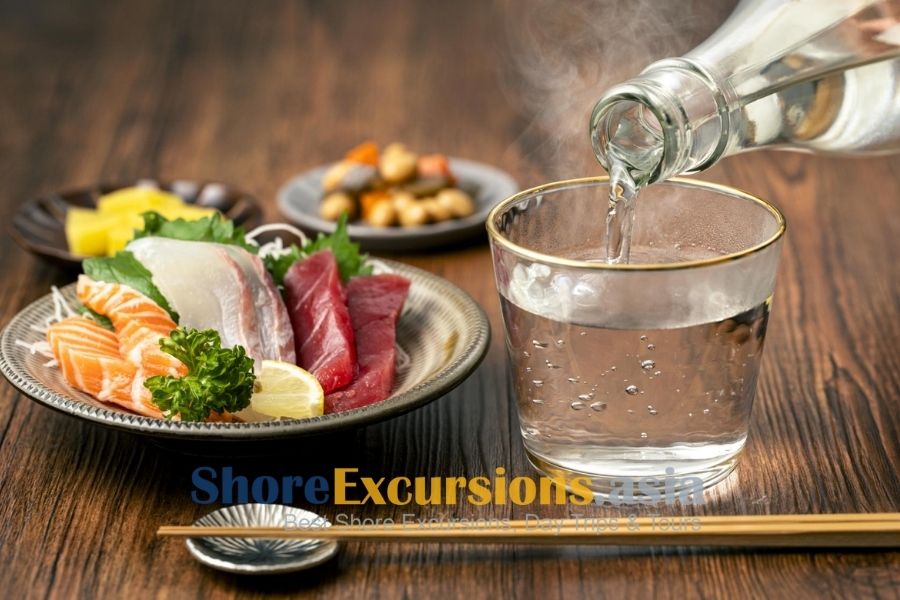 Sugar Sochu and Sashimi - Oshima shore excursions