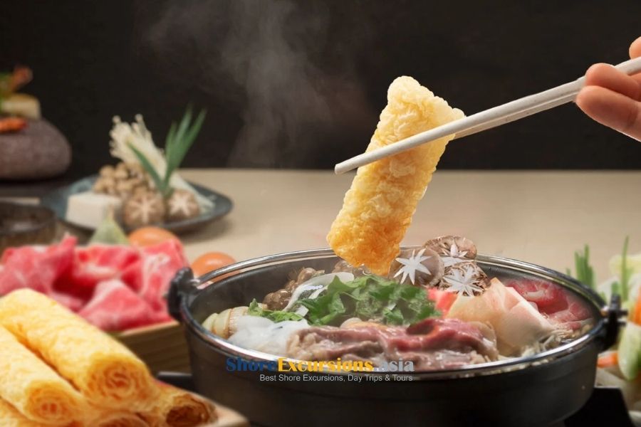Sukiyaki - Typical Japanese traditional cuisine in winter