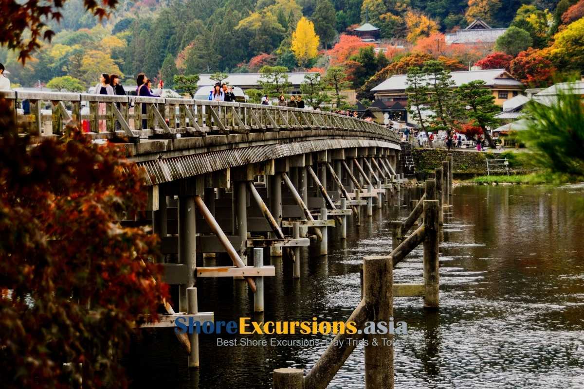 Togetsukyo Bridge on a Kyoto day tour
