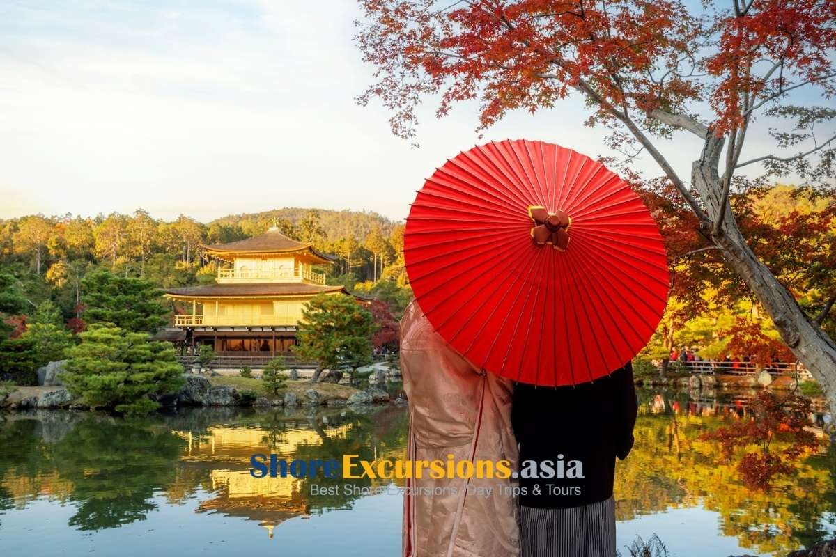 Visit Kinkakuji Temple on Kyoto shore excursions